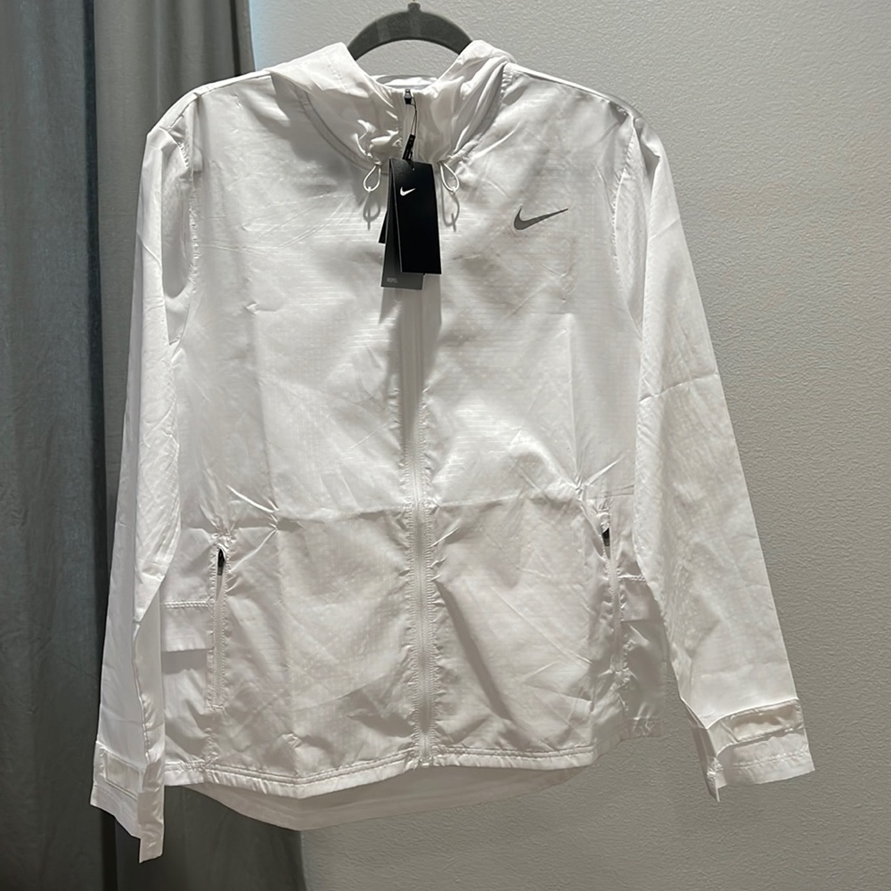 White running jacket by Nike